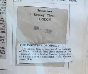 Institute of Mime, Annual General Meeting June 1936