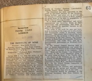 Annual Overview of Institute of Mime.  December 1938