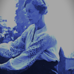 Irene Mawer, sitting.