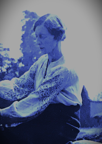 Irene Mawer, sitting.