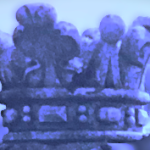 photo of the stone coronet from the head of the Heraldic Lion statue